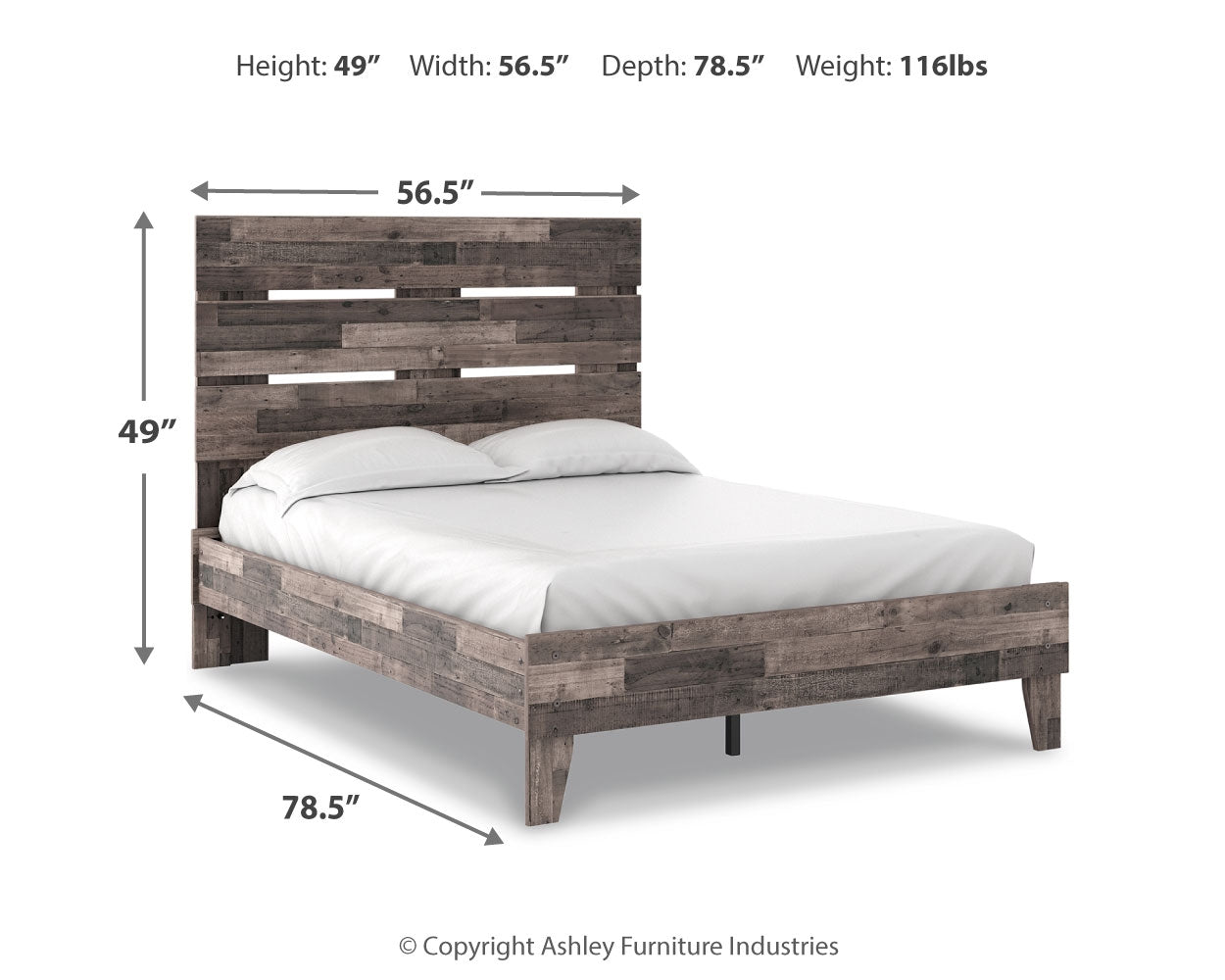 Neilsville Full Panel Platform Bed