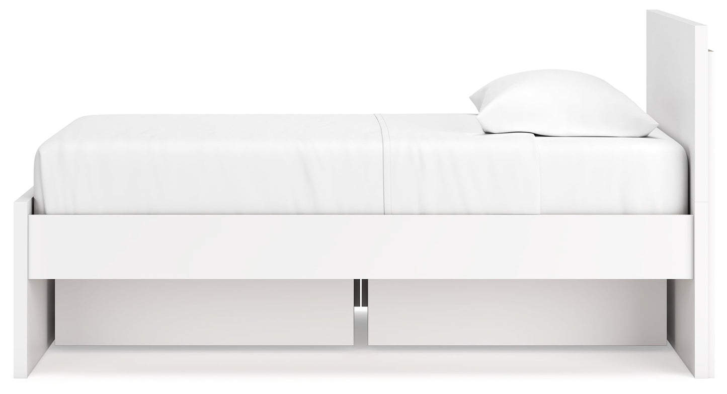 Onita Twin Panel Platform Bed with 1 Side Storage