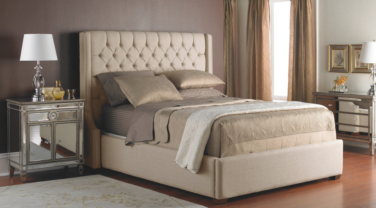 Leather Headboard & Base 90 - King Bed - Customizable