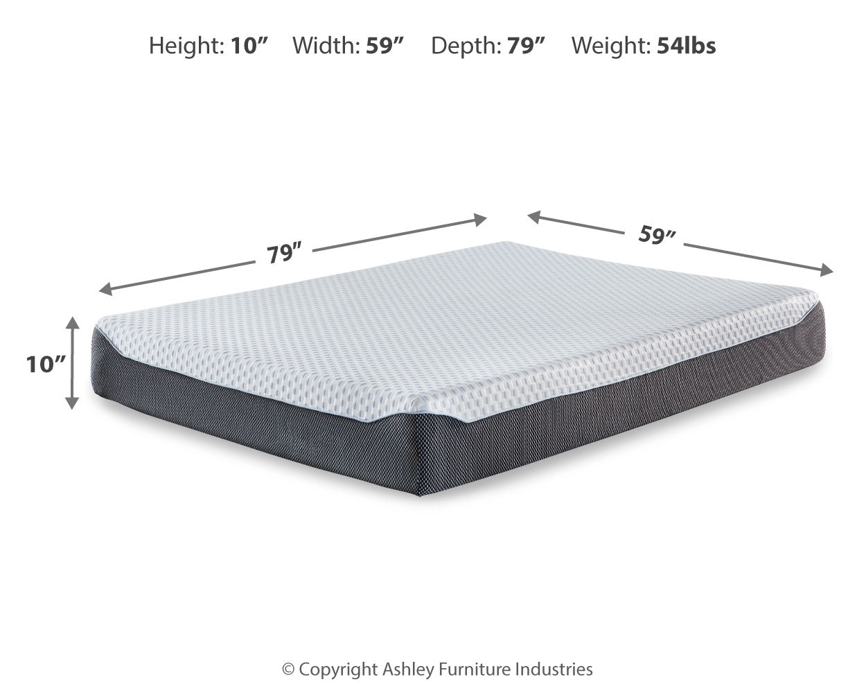 10 Inch Chime Elite Queen Memory Foam Mattress in a box