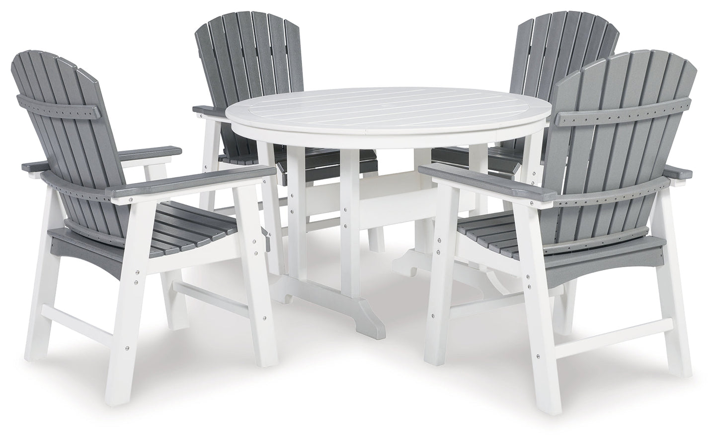 Crescent Luxe Outdoor Dining Table with 4 Chairs