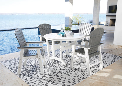 Crescent Luxe Outdoor Dining Table with 4 Chairs