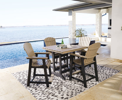 Fairen Trail Outdoor Counter Height Dining Table with 4 Barstools