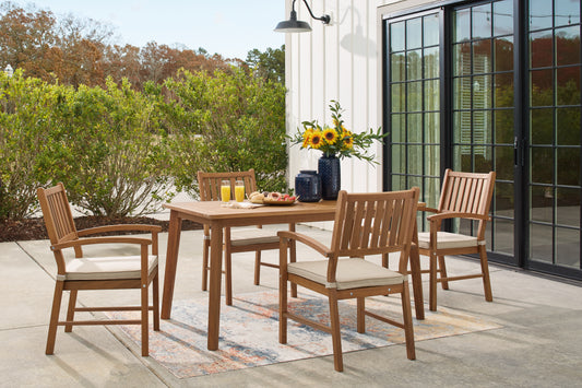 Janiyah Outdoor Dining Table with 4 Chairs