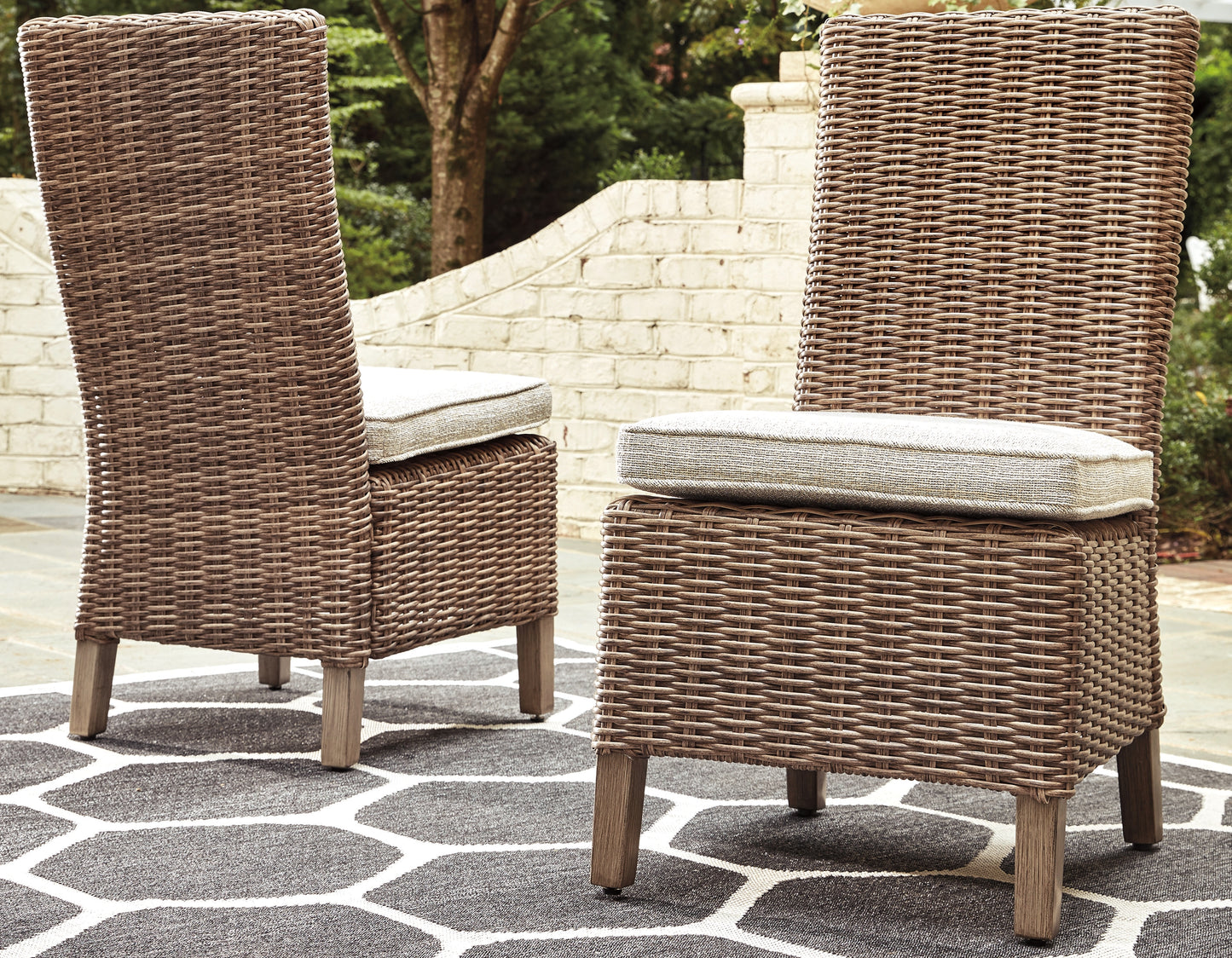 Beachcroft Outdoor Side Chair with Cushion (Set of 2)