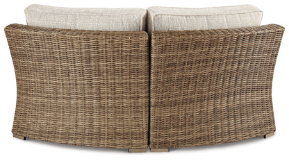 Beachcroft 4-Piece Outdoor Sectional, 2 Arm Chairs, Lounge Chair and Bench