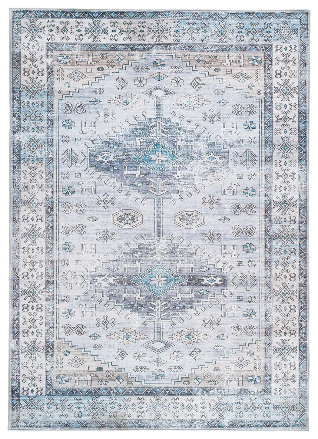 Hebruns 8'1" x 10'1" Washable Rug