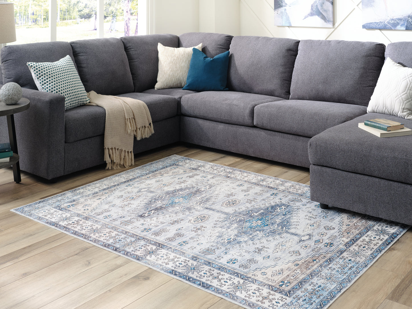 Hebruns 8'1" x 10'1" Washable Rug