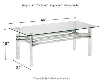 Braddoni Coffee Table and 2 End Tables