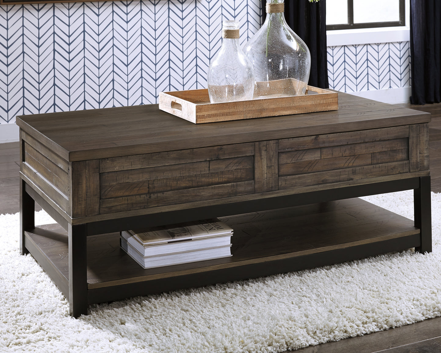 Johurst Lift-top Coffee Table and 2 End Tables