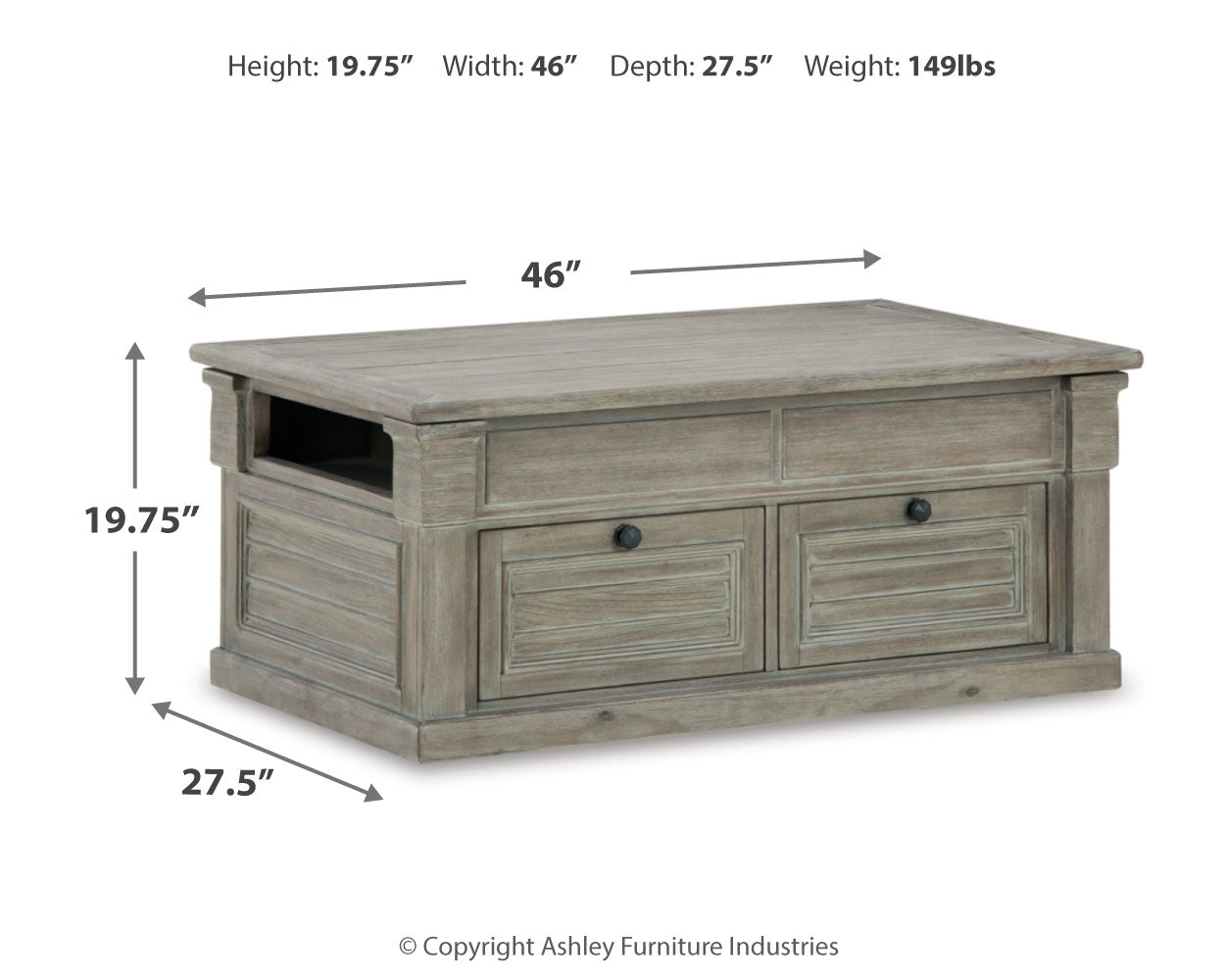 Moreshire Lift-top Coffee Table and 2 End Tables