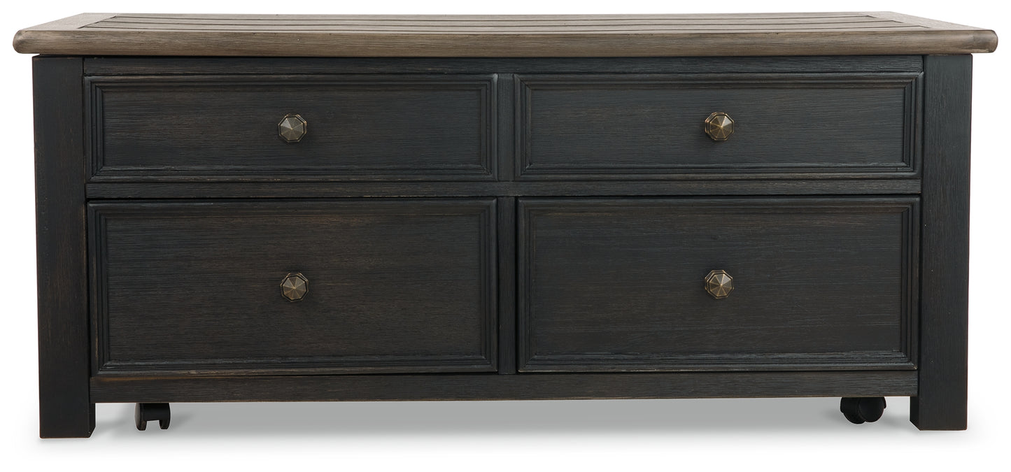 Tyler Creek Coffee Table and 2 End Tables with Console