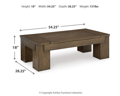 Rosswain Lift-top Coffee Table and 2 End Tables