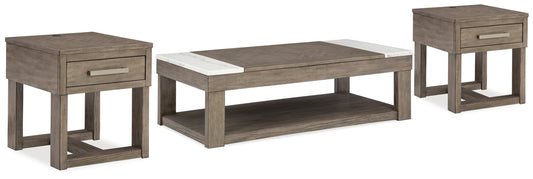 Loyaska Lift-top Coffee Table and 2 End Tables