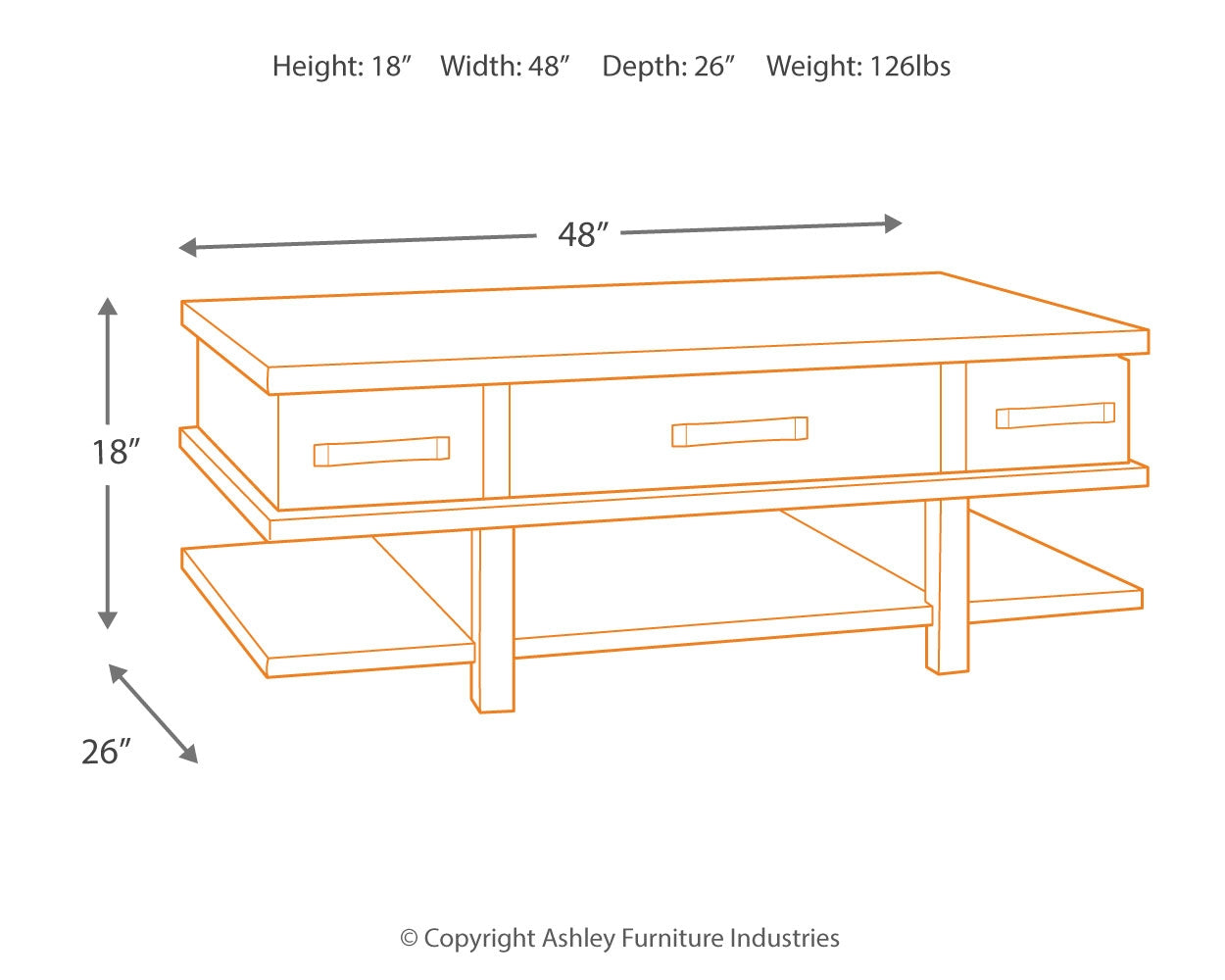 Stanah Coffee Table and 2 End Tables