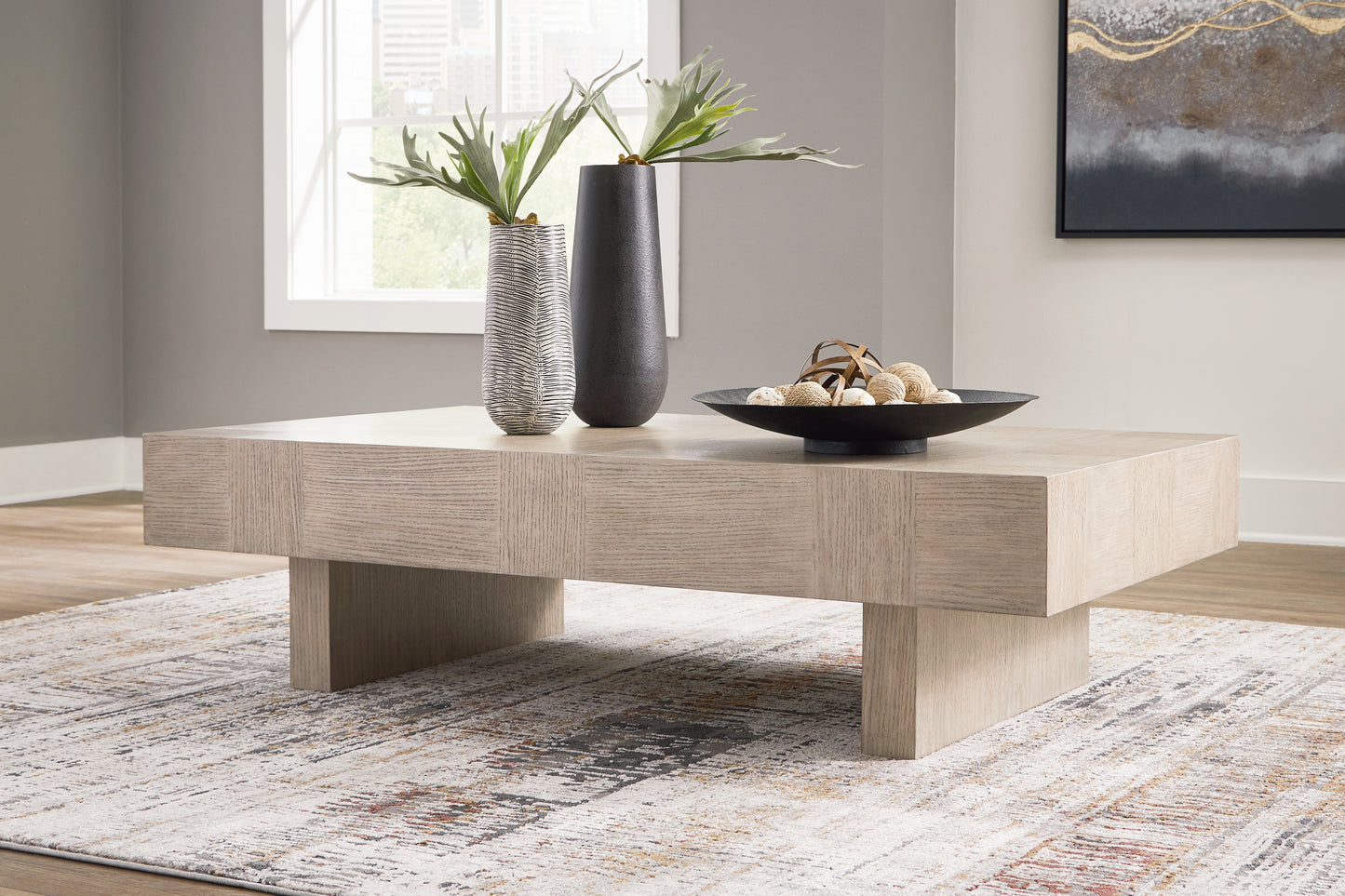 Jorlaina Coffee Table and 2 End Tables