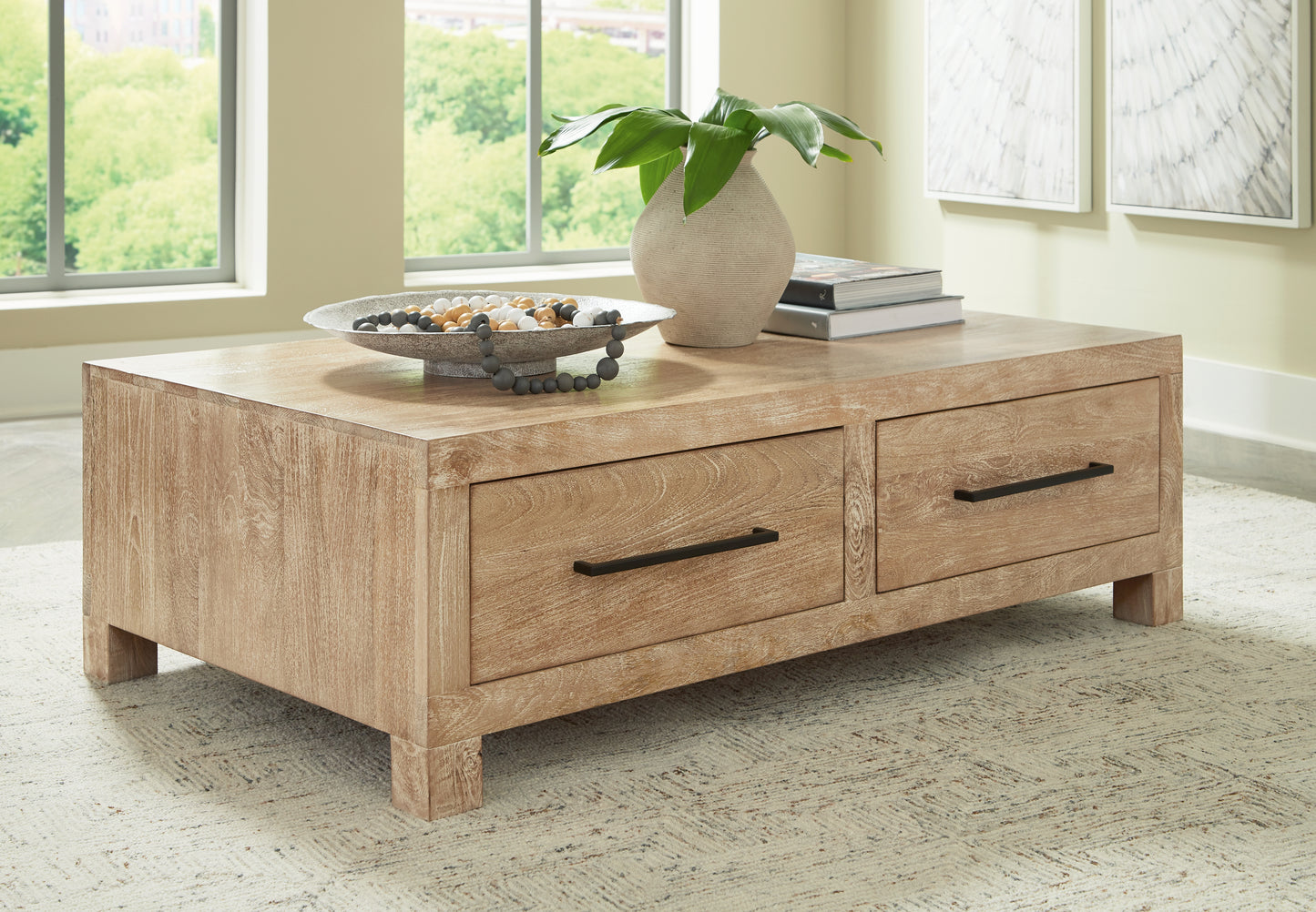 Belenburg Coffee Table and 2 End Tables