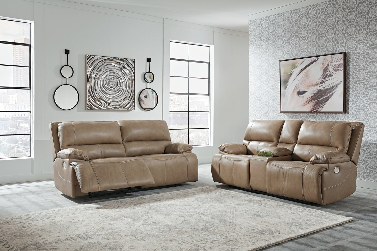 Ricmen Power Reclining Sofa and Loveseat