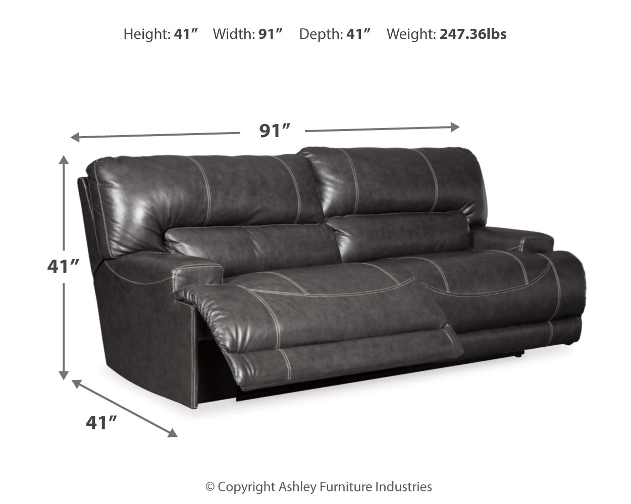 McCaskill Reclining Sofa and Loveseat with Power Recliner