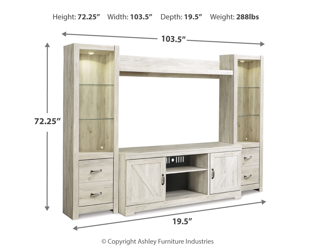 Bellaby 4-Piece Entertainment Center