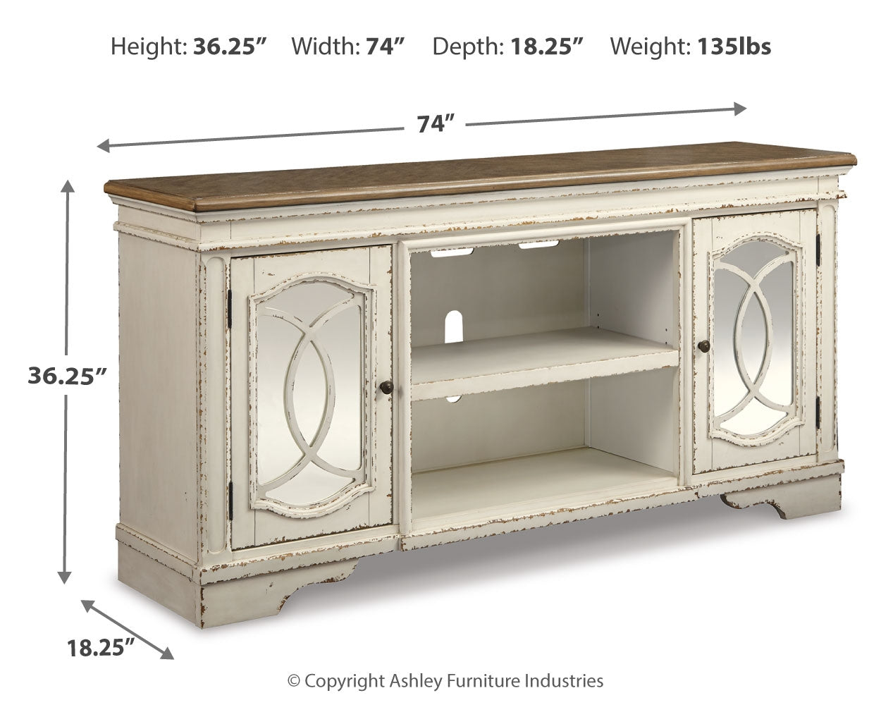 Realyn 74" TV Stand