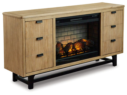 Freslowe TV Stand with Electric Fireplace