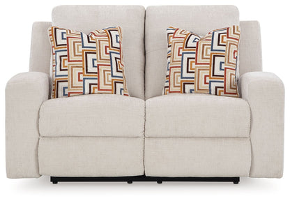 Danum - Reclining Loveseat - Fabric - Stone