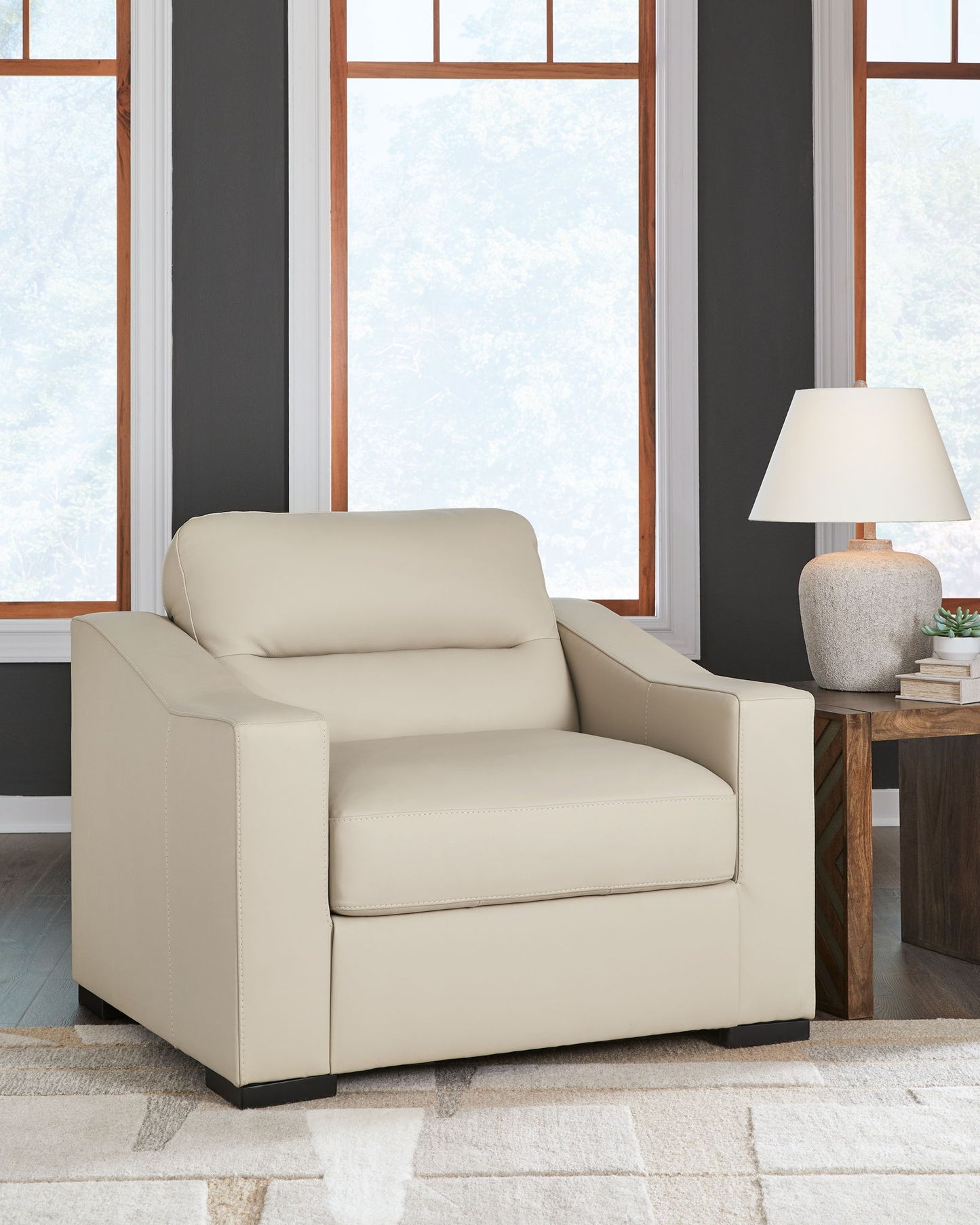 Treasure Trove - Chair And A Half - Leather Match - Almond