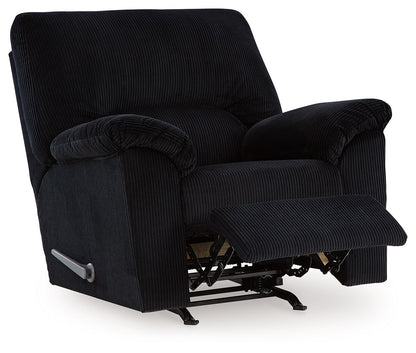 SimpleJoy - Rocker Recliner - Fabric - Onyx