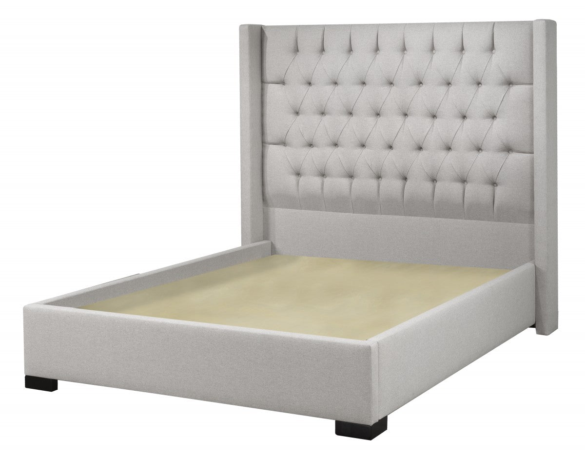 Messina King Platform Bed - Grey