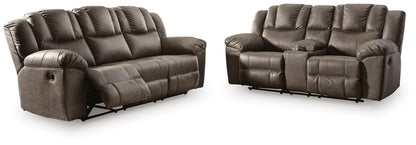 Lowilla - 2 Pc. - Reclining Sofa And Loveseat - Driftwood