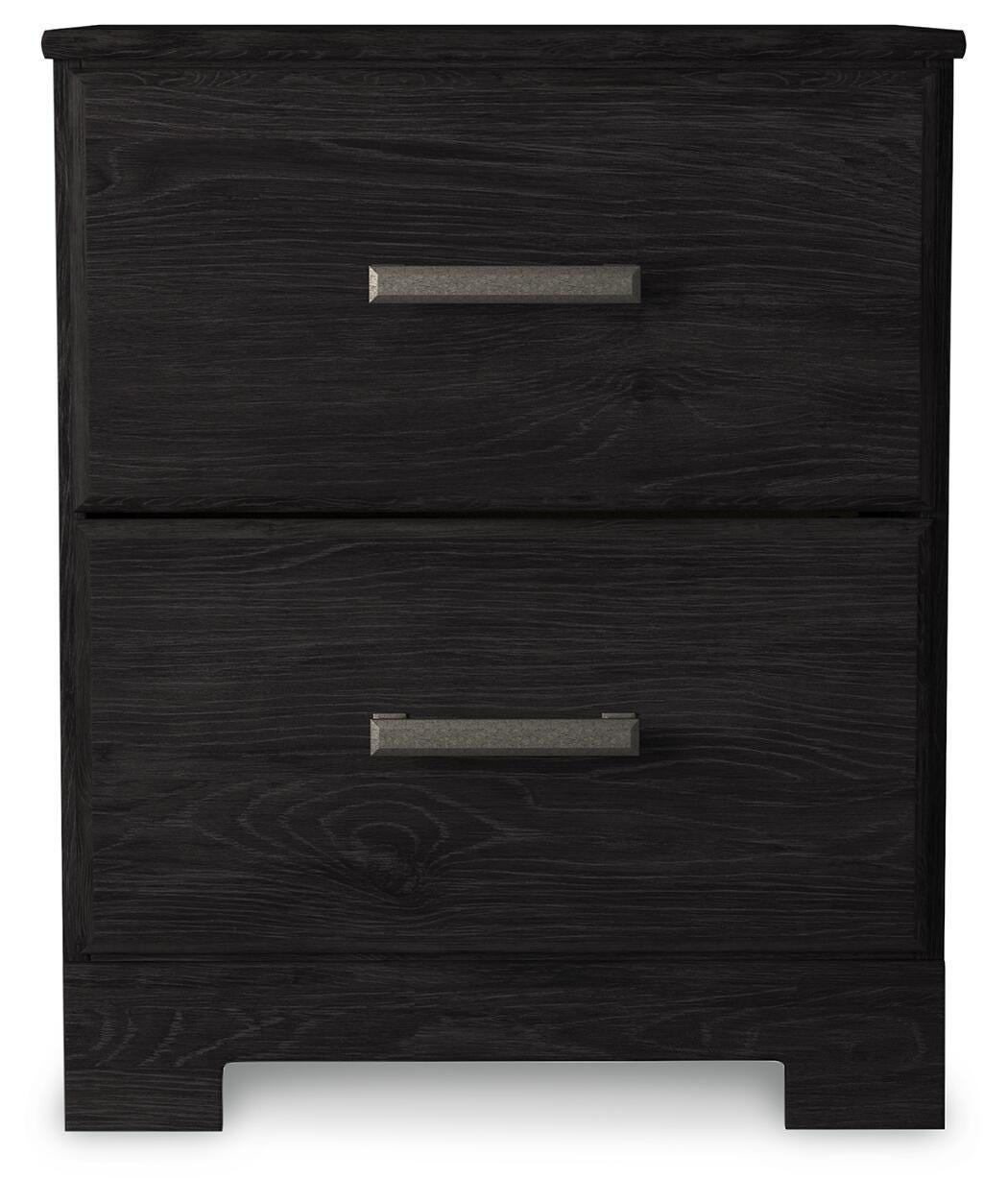 Belachime - Two Drawer Night Stand - Charcoal - Wood