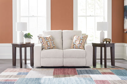 Danum - Reclining Loveseat - Fabric - Stone