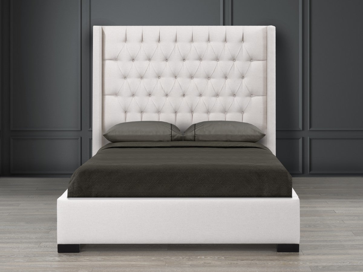 Bella Full Platform Bed - Beige