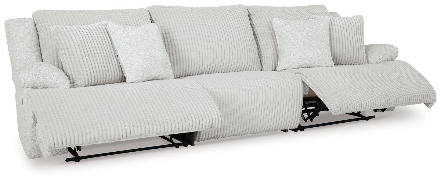 Top Tier - 3-Piece Sectional Sofa With RAF And LAF Recliner - Alloy