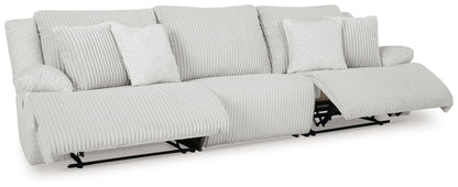 Top Tier - 3-Piece Sectional Sofa With RAF And LAF Recliner - Alloy