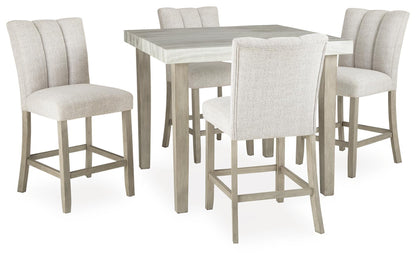 Larawyn - 5 Pc. - Counter Height Dining Table And 4 Barstools - Bisque