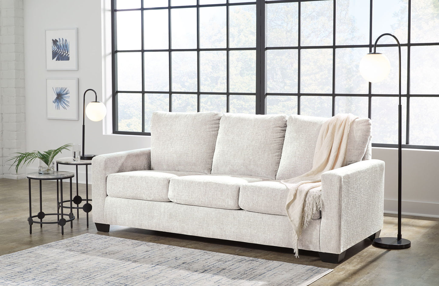 Rannis - Queen Sofa Sleeper - Fabric - Snow