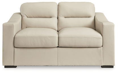 Treasure Trove - Loveseat - Leather Match - Almond