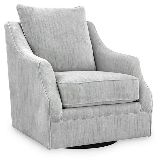 Gubbins - Swivel Accent Chair - Gray - Fabric