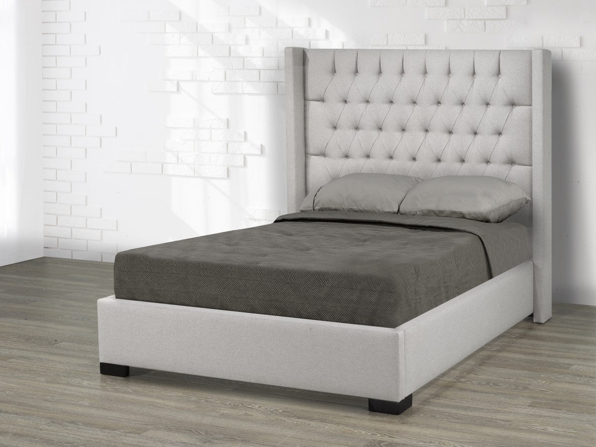 Messina King Platform Bed - Grey