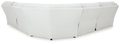 Top Tier - 5-Piece Reclining Sectional - Fabric - Alloy