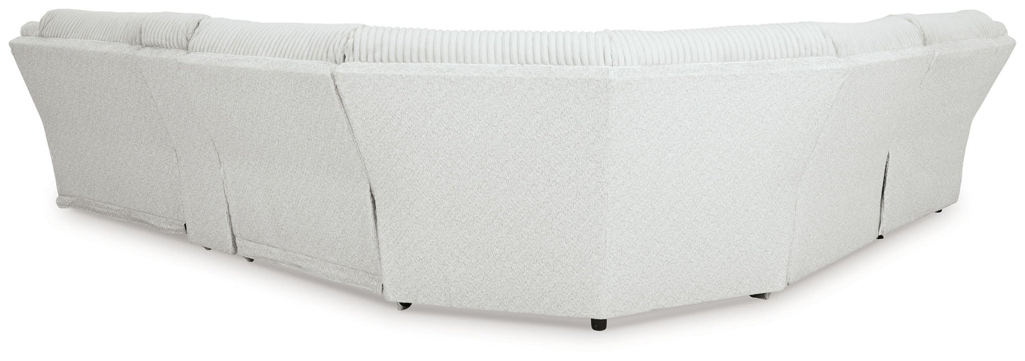 Top Tier - 6-Piece Reclining Sectional With Laf Chaise - Fabric - Alloy