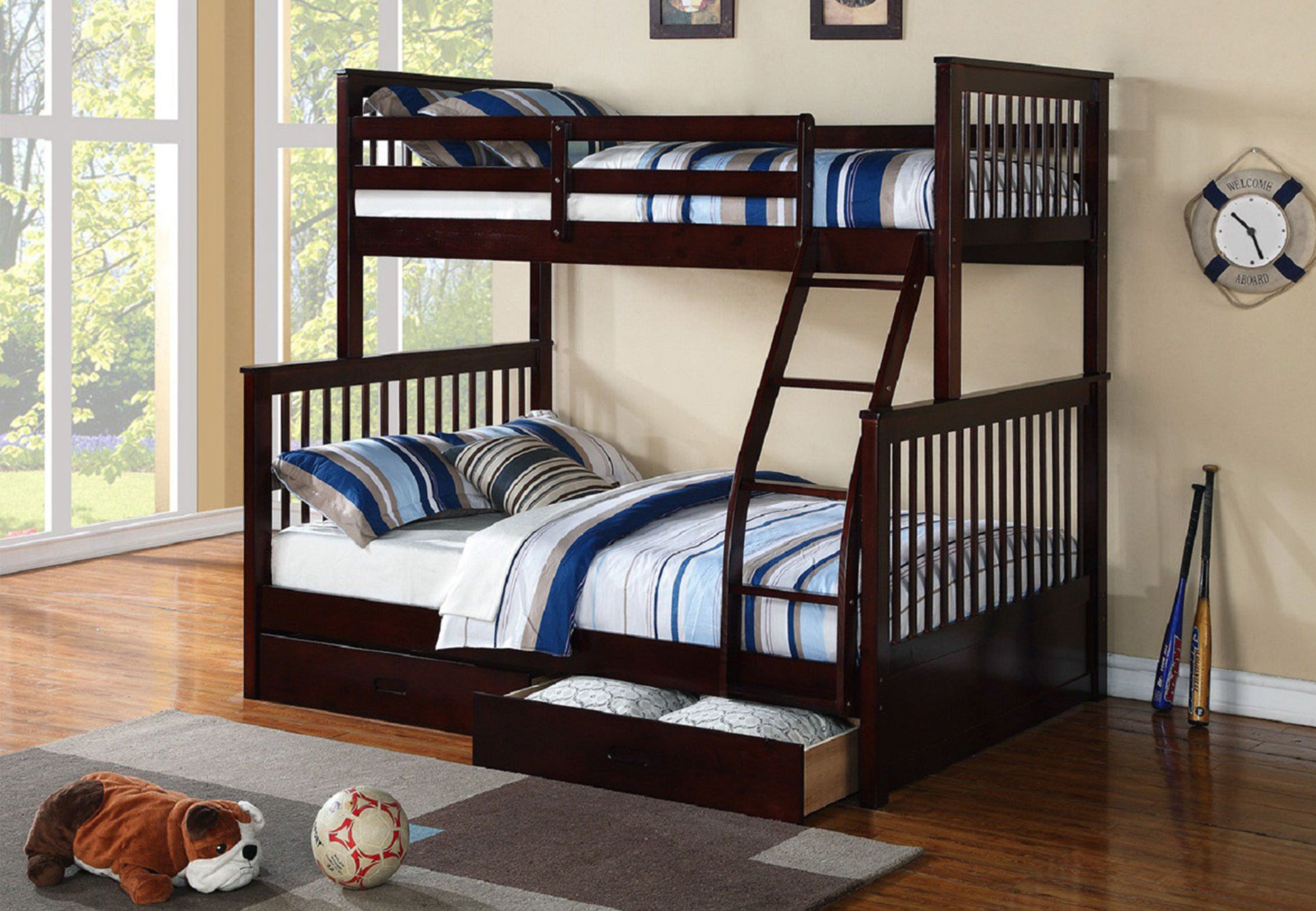 IF-122 E Single Over Double Bunk bed - mrfurnitureandmattress