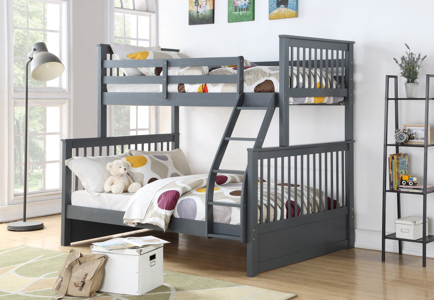 IF-122 G Single Over Double Bunk bed - mrfurnitureandmattress