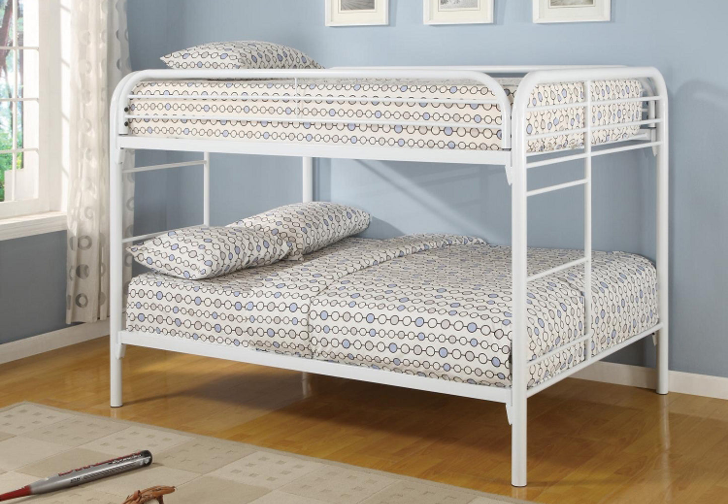 B-502-W  Double Over Double Bunk bed - mrfurnitureandmattress